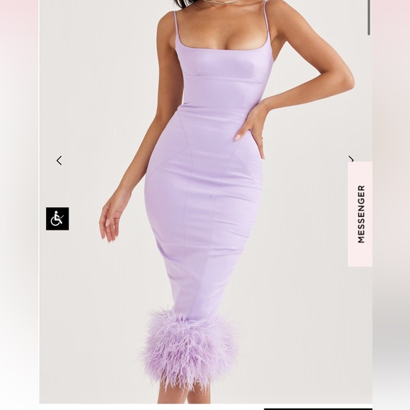 Helena House of Cb feather dress - Picture 1 of 4